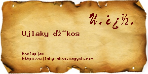 Ujlaky Ákos névjegykártya