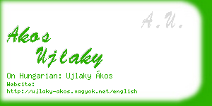 akos ujlaky business card